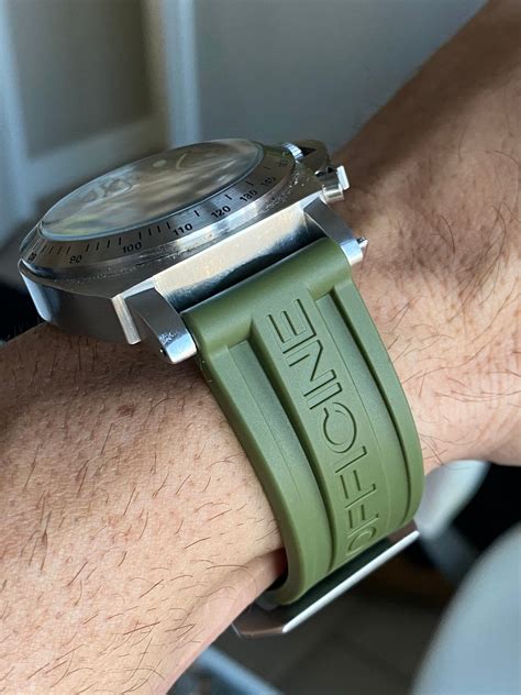 green panerai rubber strap